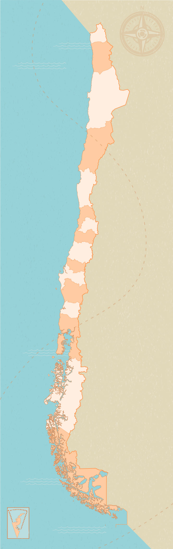 Mapa Regiones de Chile